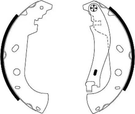 HELLA 8DB 355 003-301 - Brake Shoe Set autospares.lv