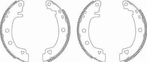 HELLA 8DB 355 003-381 - Brake Shoe Set autospares.lv