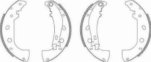 HELLA 8DB 355 003-211 - Brake Shoe Set autospares.lv