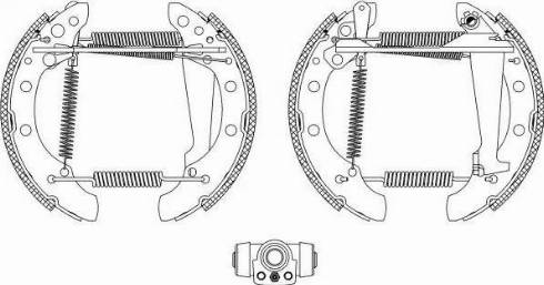 HELLA 8DB 355 003-731 - Brake Shoe Set autospares.lv