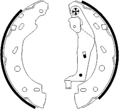 HELLA 8DB 355 002-421 - Brake Shoe Set autospares.lv