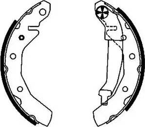 HELLA 8DB 355 002-561 - Brake Shoe Set autospares.lv