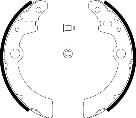 HELLA 8DB 355 002-501 - Brake Shoe Set autospares.lv