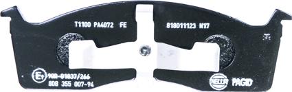 HELLA 8DB 355 007-941 - Brake Pad Set, disc brake autospares.lv