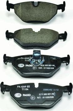 HELLA 8DB 355 007-981 - Brake Pad Set, disc brake autospares.lv