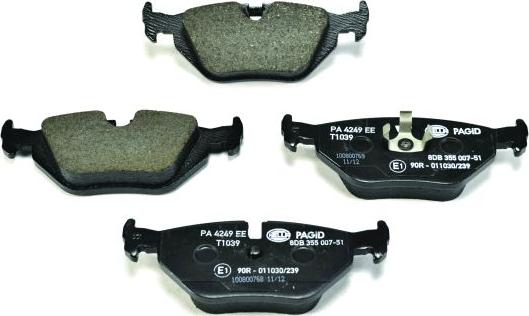 HELLA 8DB 355 007-511 - Brake Pad Set, disc brake autospares.lv