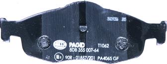 HELLA 8DB 355 007-641 - Brake Pad Set, disc brake autospares.lv