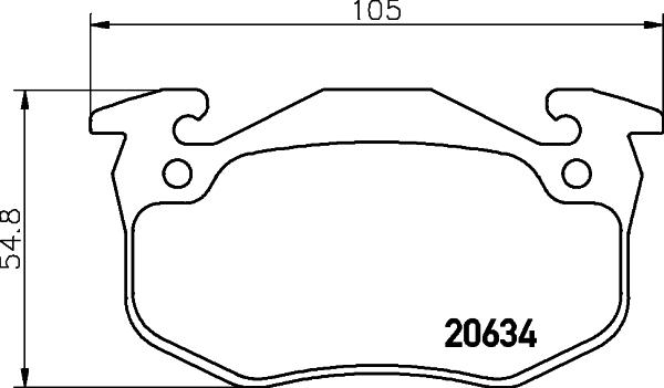 HELLA 8DB 355 007-661 - Brake Pad Set, disc brake autospares.lv