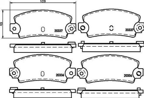 HELLA 8DB 355 007-131 - Brake Pad Set, disc brake autospares.lv