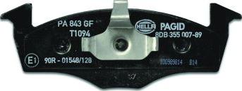 HELLA 8DB 355 007-891 - Brake Pad Set, disc brake autospares.lv