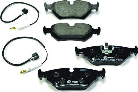 HELLA 8DB 355 007-801 - Brake Pad Set, disc brake autospares.lv