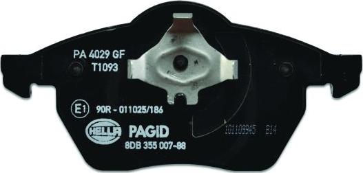 HELLA 8DB 355 007-881 - Brake Pad Set, disc brake autospares.lv