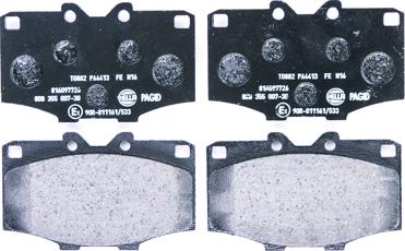 HELLA 8DB 355 007-301 - Brake Pad Set, disc brake autospares.lv