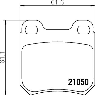 HELLA 8DB 355 007-381 - Brake Pad Set, disc brake autospares.lv