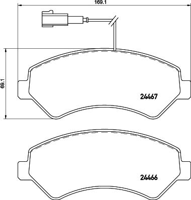 HELLA 8DB 355 019-901 - Brake Pad Set, disc brake autospares.lv