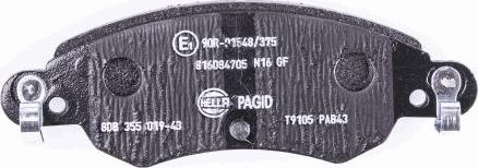 HELLA 8DB 355 019-431 - Brake Pad Set, disc brake autospares.lv