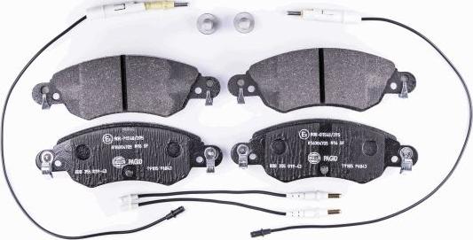 HELLA 8DB 355 019-431 - Brake Pad Set, disc brake autospares.lv