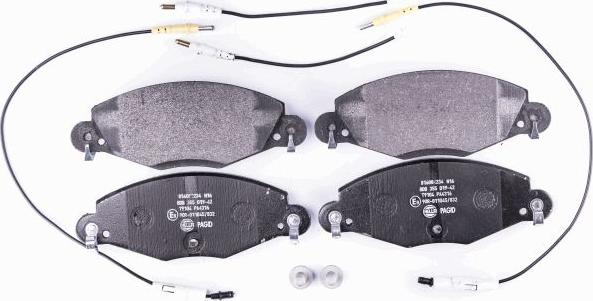 HELLA 8DB 355 019-421 - Brake Pad Set, disc brake autospares.lv