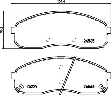 HELLA 8DB 355 019-581 - Brake Pad Set, disc brake autospares.lv