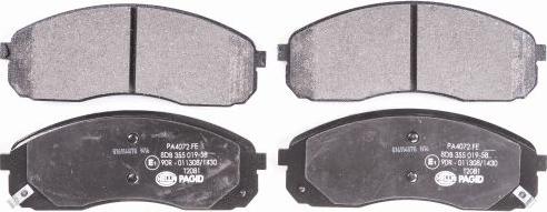 HELLA 8DB 355 019-581 - Brake Pad Set, disc brake autospares.lv