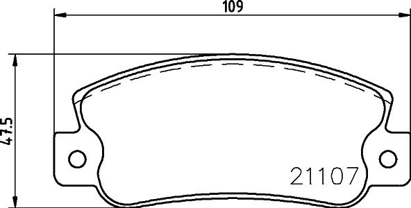 HELLA 8DB 355 019-061 - Brake Pad Set, disc brake autospares.lv