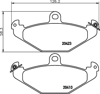 HELLA 8DB 355 019-191 - Brake Pad Set, disc brake autospares.lv