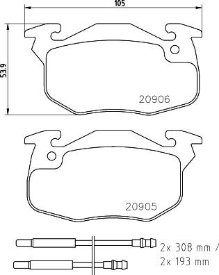 HELLA 8DB 355 019-131 - Brake Pad Set, disc brake autospares.lv