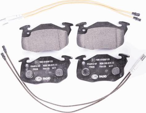 HELLA 8DB 355 019-131 - Brake Pad Set, disc brake autospares.lv