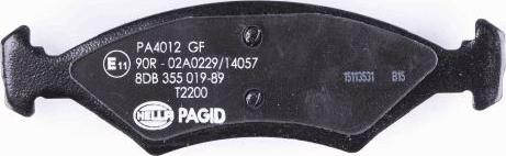 HELLA 8DB 355 019-891 - Brake Pad Set, disc brake autospares.lv