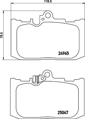 HELLA 8DB 355 019-851 - Brake Pad Set, disc brake autospares.lv