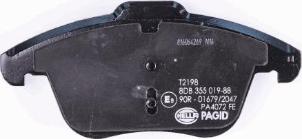 HELLA 8DB 355 019-881 - Brake Pad Set, disc brake autospares.lv