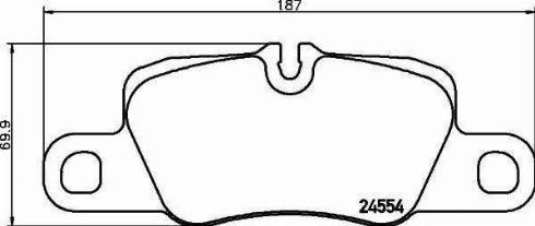 HELLA 8DB 355 014-051 - Brake Pad Set, disc brake autospares.lv