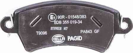 HELLA 8DB 355 019-341 - Brake Pad Set, disc brake autospares.lv