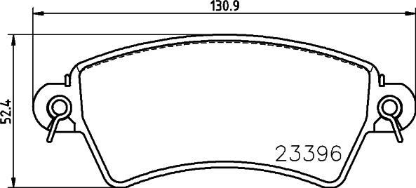 HELLA 8DB 355 019-341 - Brake Pad Set, disc brake autospares.lv