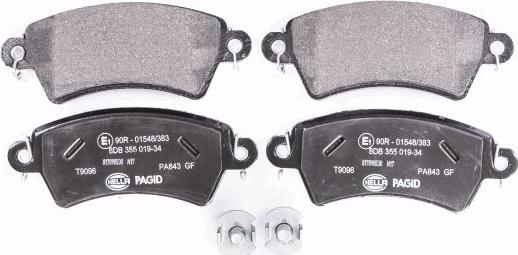 HELLA 8DB 355 019-341 - Brake Pad Set, disc brake autospares.lv