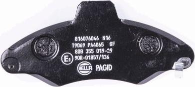 HELLA 8DB 355 019-291 - Brake Pad Set, disc brake autospares.lv