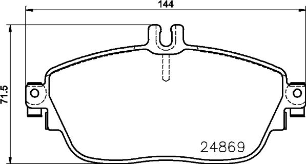 HELLA 8DB 355 019-721 - Brake Pad Set, disc brake autospares.lv