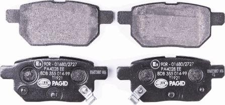 HELLA 8DB 355 014-991 - Brake Pad Set, disc brake autospares.lv