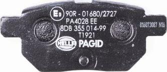 HELLA 8DB 355 014-991 - Brake Pad Set, disc brake autospares.lv