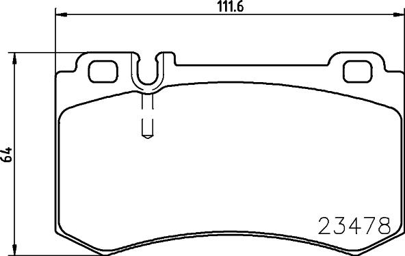 HELLA 8DB 355 014-941 - Brake Pad Set, disc brake autospares.lv