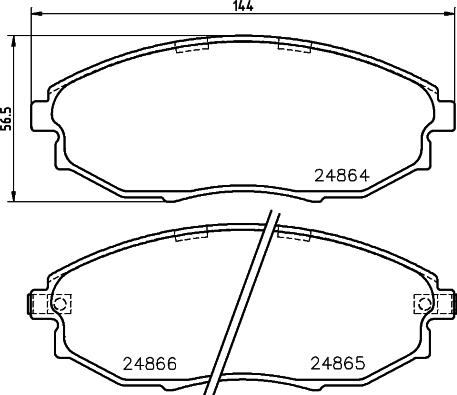 HELLA 8DB 355 014-931 - Brake Pad Set, disc brake autospares.lv