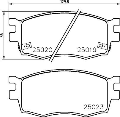 HELLA 8DB 355 014-921 - Brake Pad Set, disc brake autospares.lv