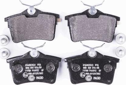 HELLA 8DB 355 014-081 - Brake Pad Set, disc brake autospares.lv