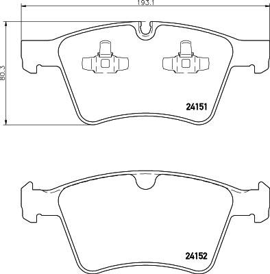 HELLA 8DB 355 014-191 - Brake Pad Set, disc brake autospares.lv