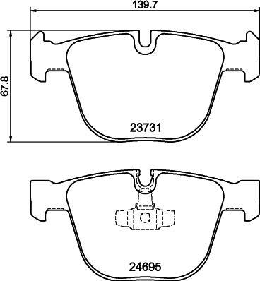 HELLA 8DB 355 014-141 - Brake Pad Set, disc brake autospares.lv