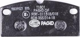 HELLA 8DB 355 014-181 - Brake Pad Set, disc brake autospares.lv