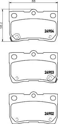 HELLA 8DB 355 014-861 - Brake Pad Set, disc brake autospares.lv