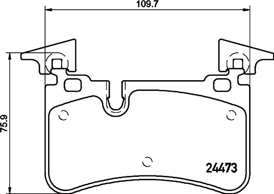 HELLA 8DB 355 014-811 - Brake Pad Set, disc brake autospares.lv