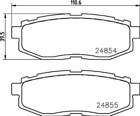 HELLA 8DB 355 014-341 - Brake Pad Set, disc brake autospares.lv