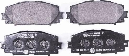 HELLA 8DB 355 014-311 - Brake Pad Set, disc brake autospares.lv